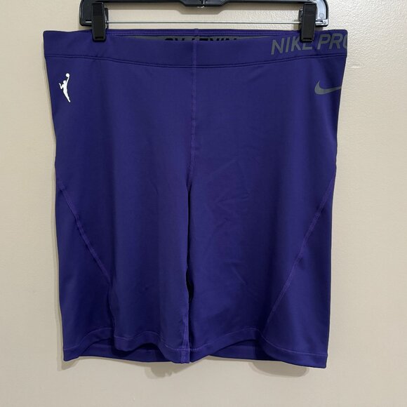 Nike Pro WNBA Team Issue Compression 8” Shorts Purple Womens 2XL CW4244-566 NEW - Picture 1 of 10